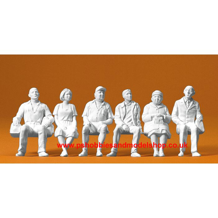 Preiser-45183 Seated passengers Unpainted G Scale